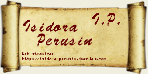 Isidora Perušin vizit kartica